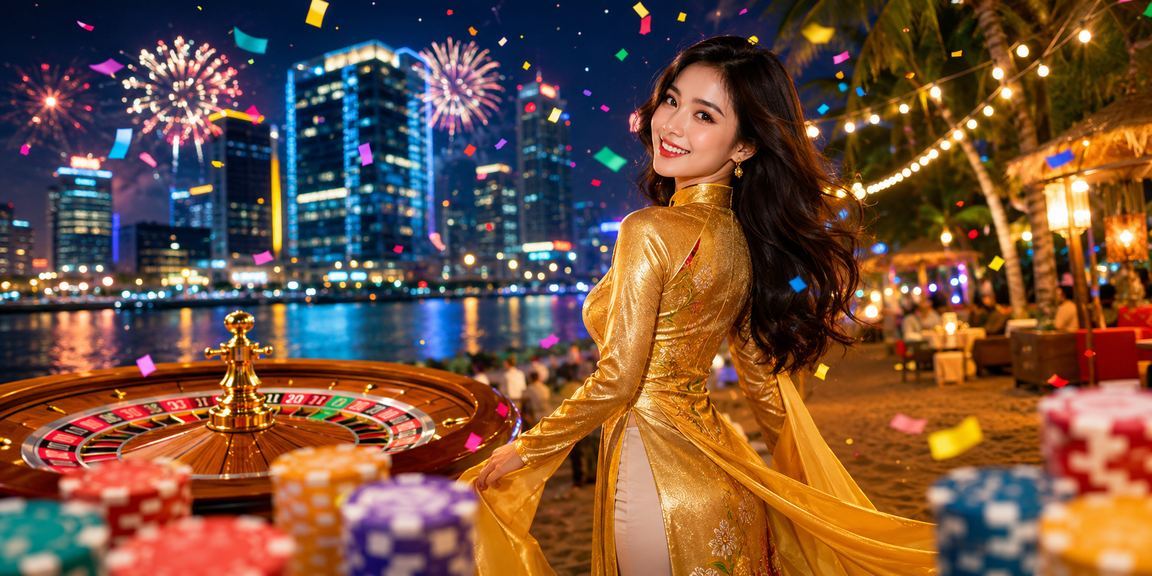 Phụ nữ mặc áo dài Hà Nội chơi roulette trực tuyến trong không khí sang trọng