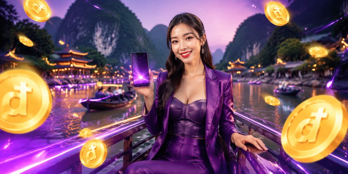 Người chơi Việt Nam trải nghiệm casino trên điện thoại di động với ánh đèn neon sôi động tại Ninh Bình